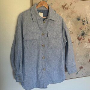 H&M Light Blue Shacket Medium